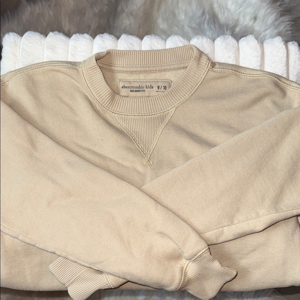 Abercrombie Kids Beige Crewneck Sweater